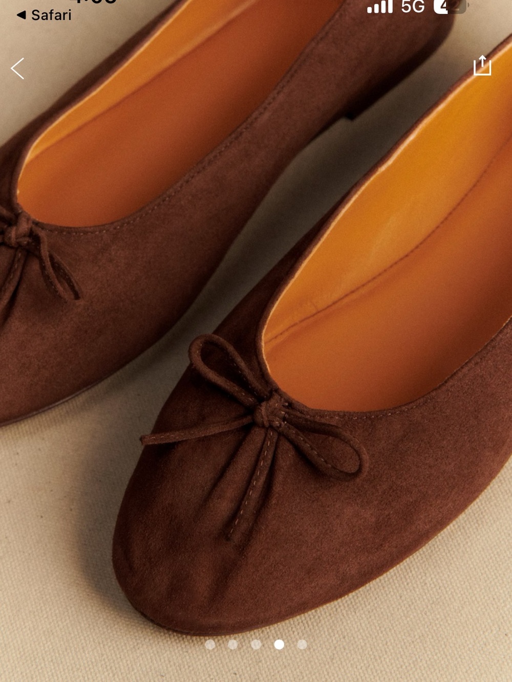 Sezane Agathe Low Ballerinas Mocha - Size 8 - Picture 2 of 2